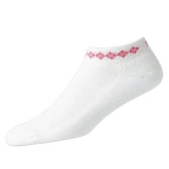 FootJoy ProDry Sportlet Argyle Womens No Show Golf Socks -Cheap Golf Shop 17742 WHITEPINK d2314f25 298e 4562 923f 2a9afcb62a8b