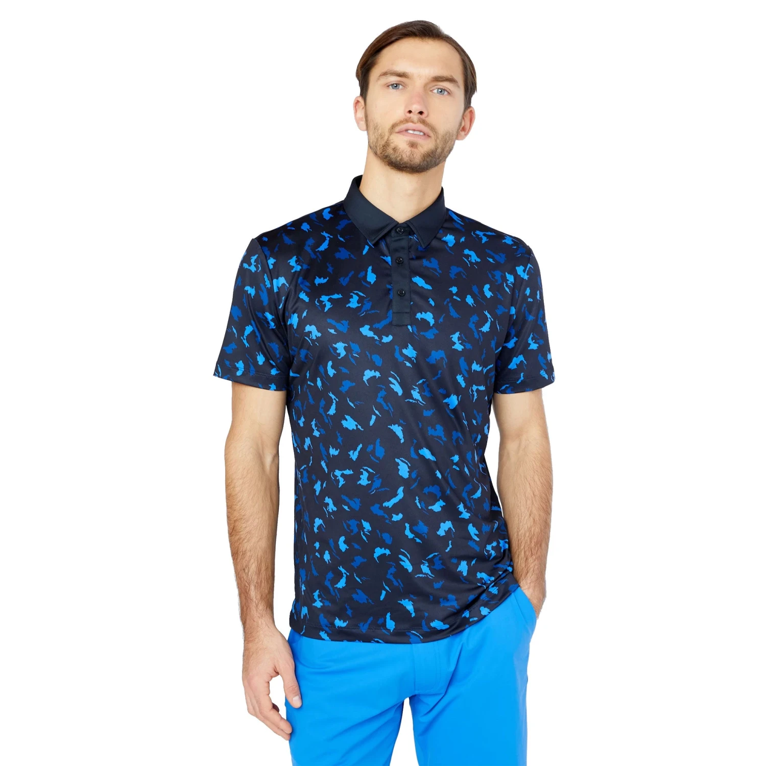 Redvanly Octavia Black Mens Golf Polo 1 Redvanly Octavia Black Mens Golf Polo