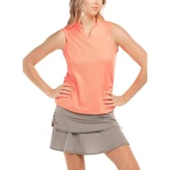 Lucky In Love Aspire Rib Womens Golf Tank Top