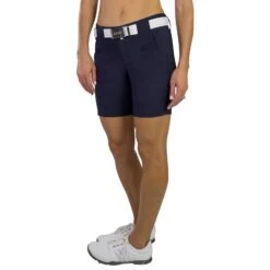 JoFit Belted 7.5 In Womens Golf Shorts -Cheap Golf Shop GB505 MIDNIGHT